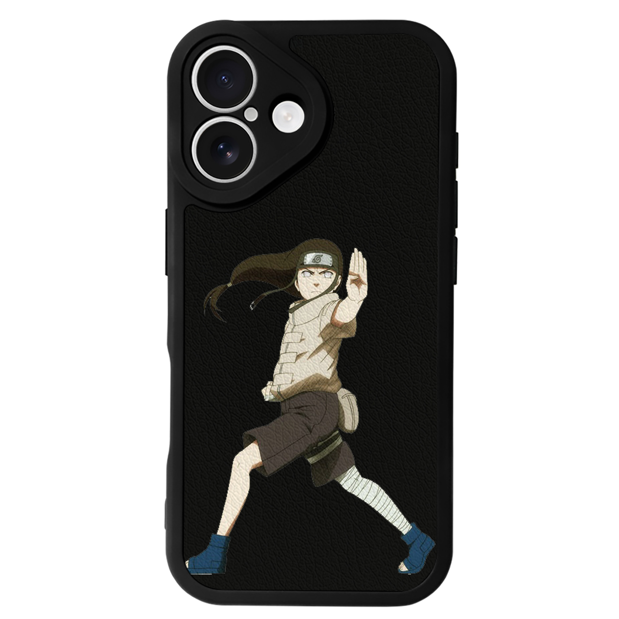 （画像用） NARUTO -ナルト- 日向ネジ Hyūga Neji 【iPhone 16シリーズ対応】シリコンスマホケース（レザー調） 材質：シリコン